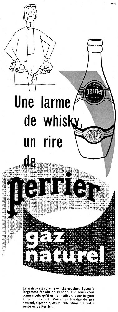 Advert Perrier 1958
