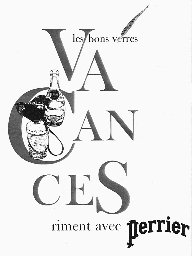 Advert Perrier 1961