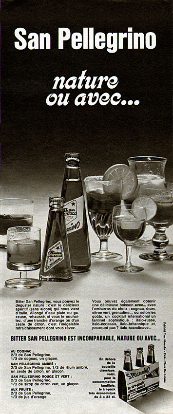 Advert San Pellegrino 1973