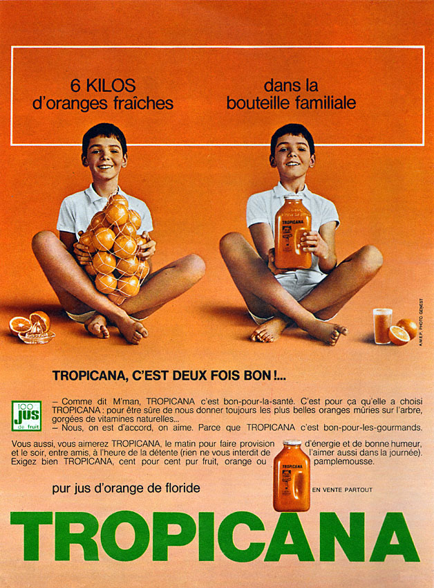 Advert Tropicana 1969