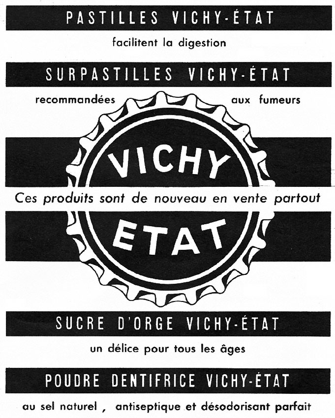 Advert Vichy 1953