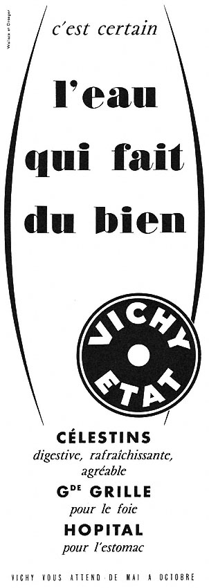 Advert Vichy 1958