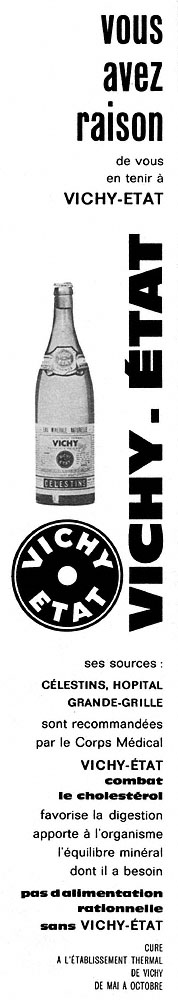 Advert Vichy 1961
