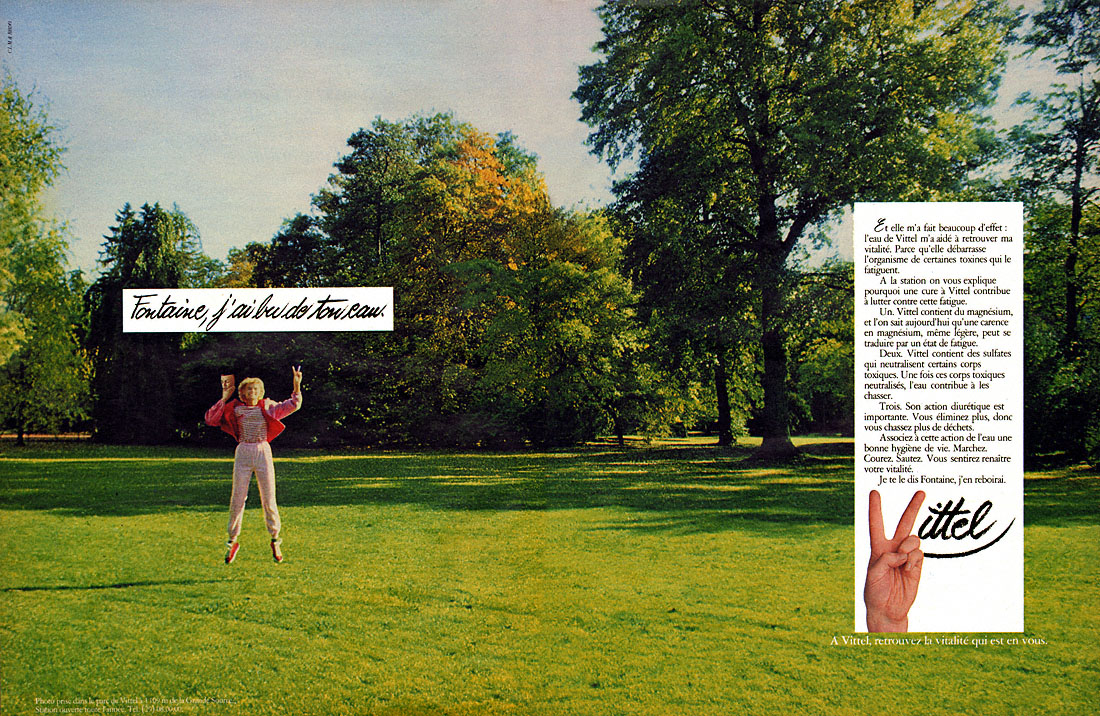 Advert Vittel 1981