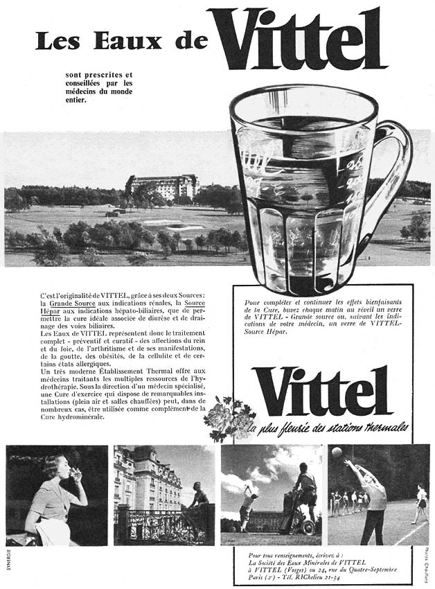 Advert Vittel 1955
