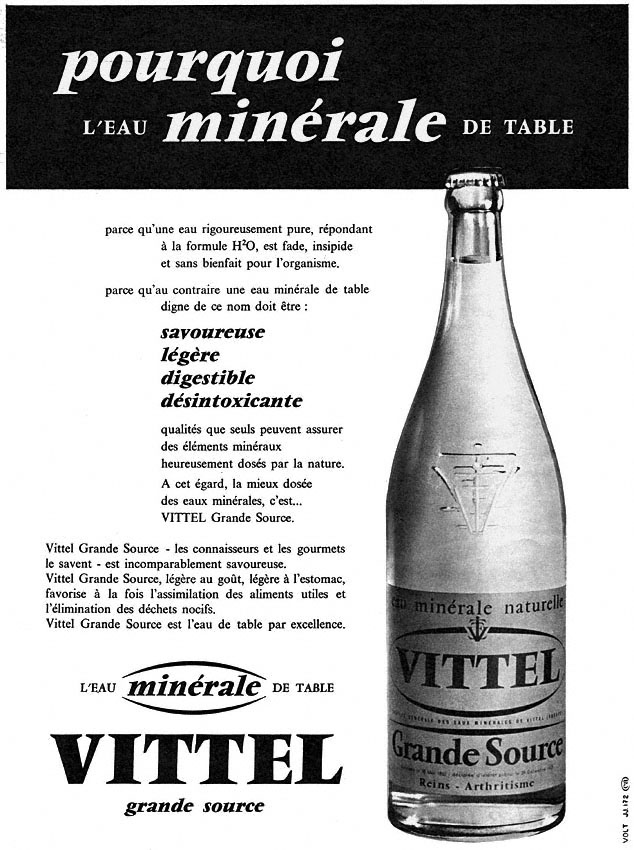 Advert Vittel 1959