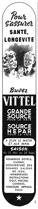 Advert Vittel 1950