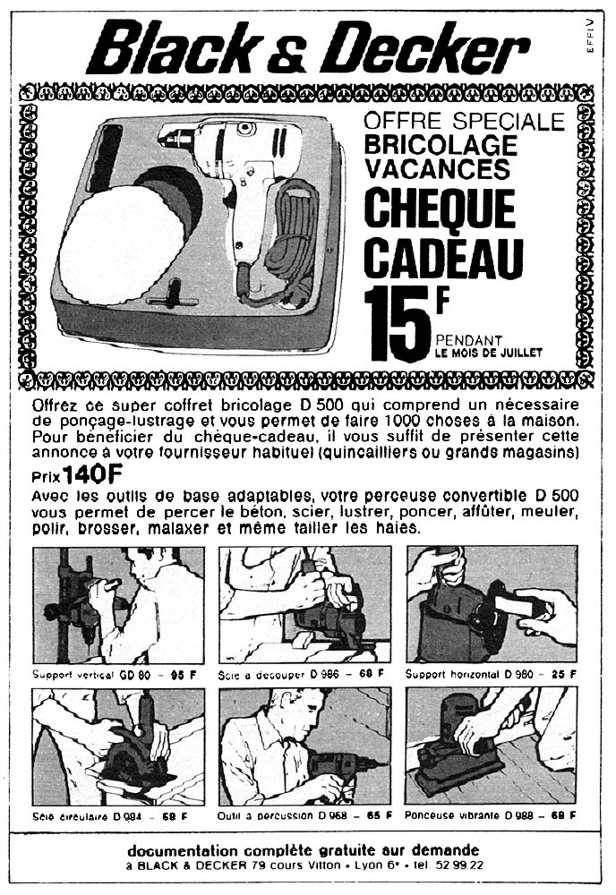 Advert Black & Decker 1968