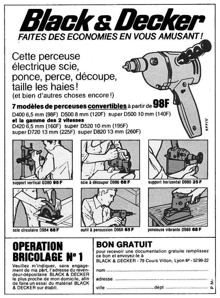 Advert Black & Decker 1968