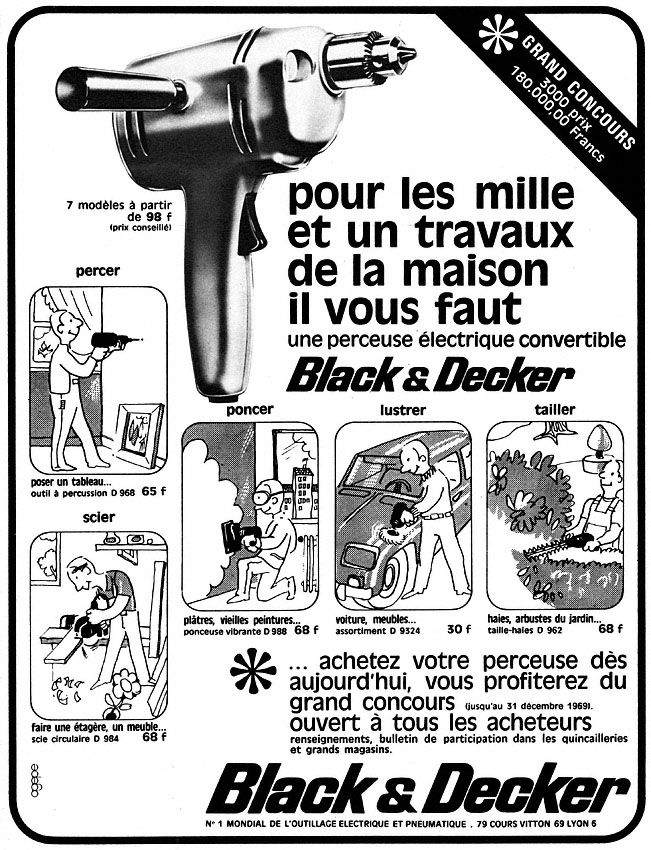 Advert Black & Decker 1969