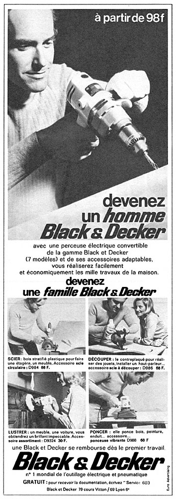 Advert Black & Decker 1970