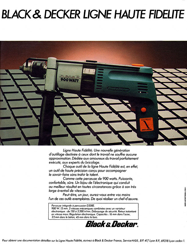 Advert Black & Decker 1981