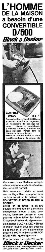 Advert Black & Decker 1966