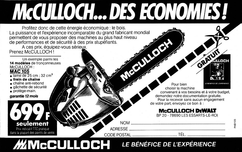 Advert McCulloch 1981
