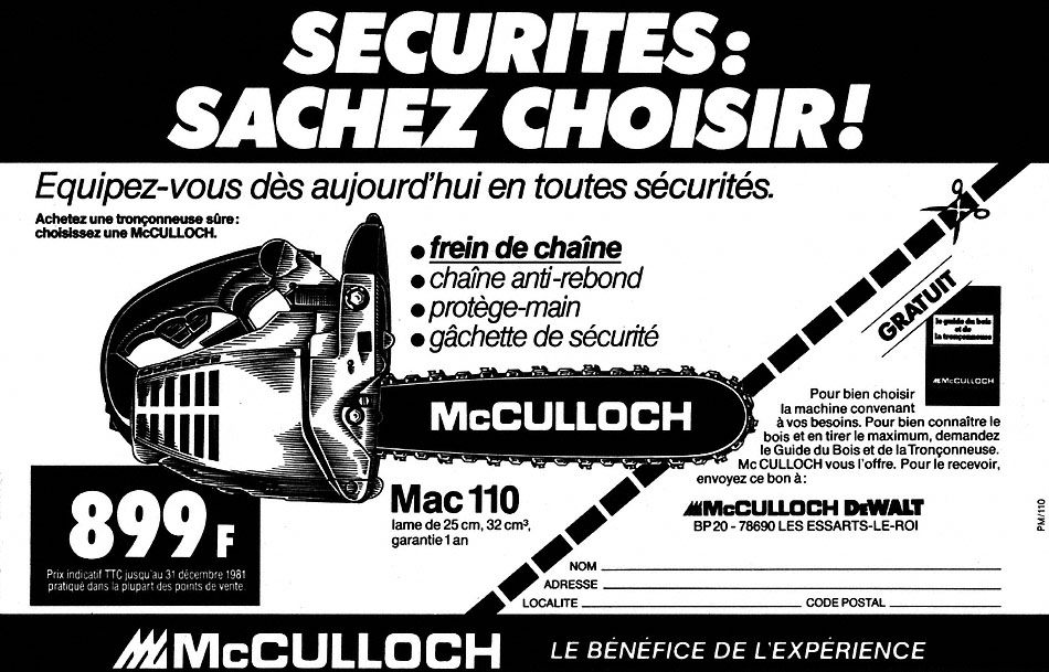 Advert McCulloch 1981