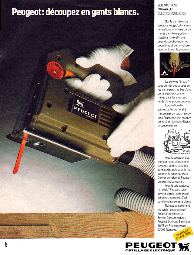 Advert Peugeot 1982