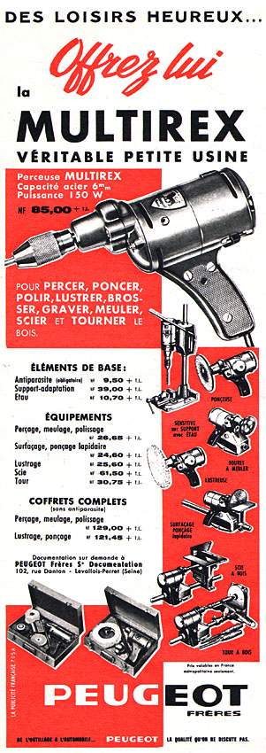 Advert Peugeot 1961