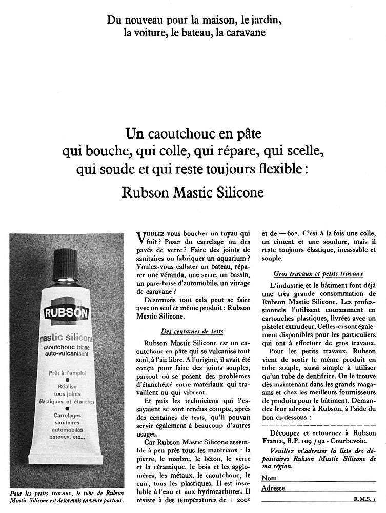 Advert Rubson 1968
