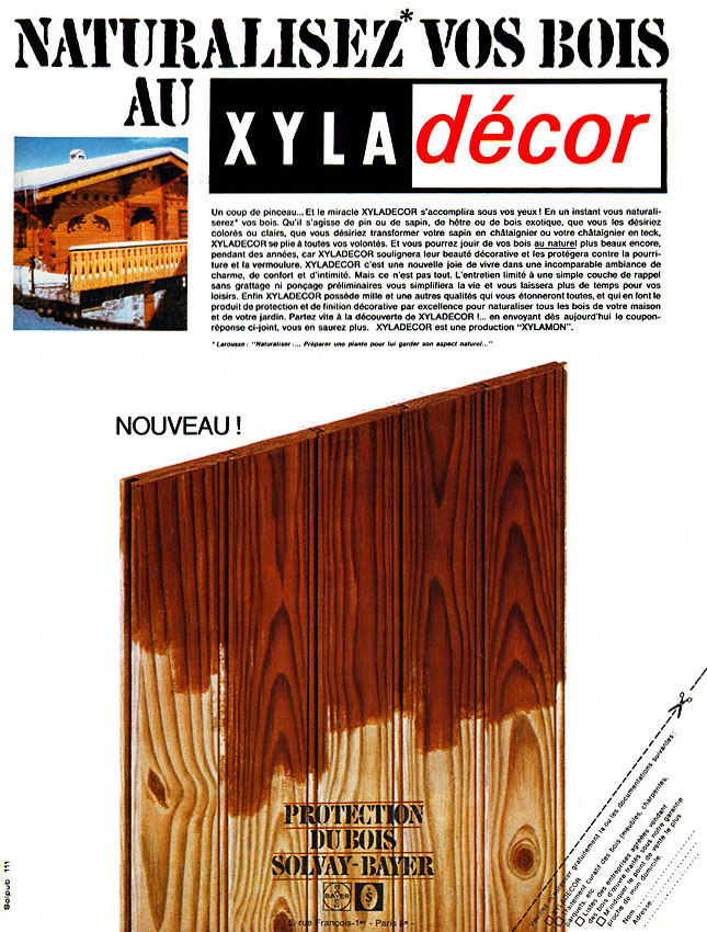 Advert Xylad�cor 1969
