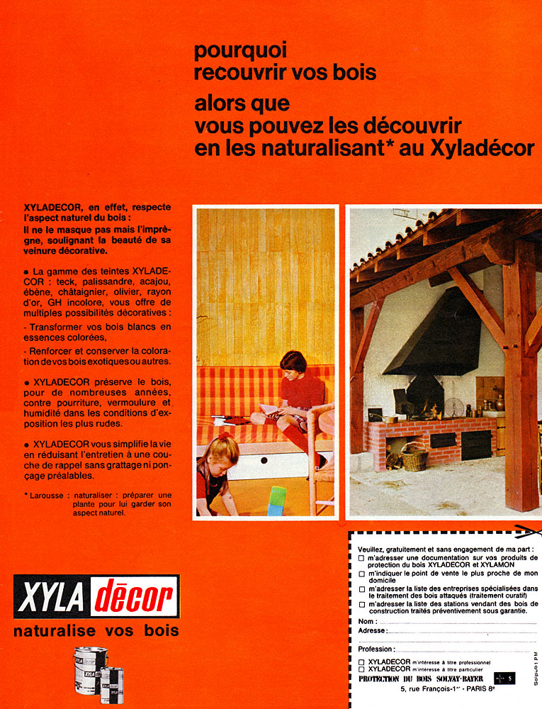 Advert Xylad�cor 1970