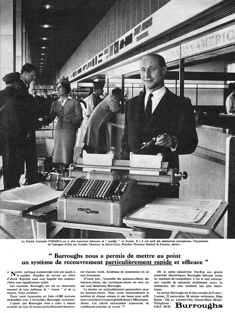 Advert Burroughs 1961
