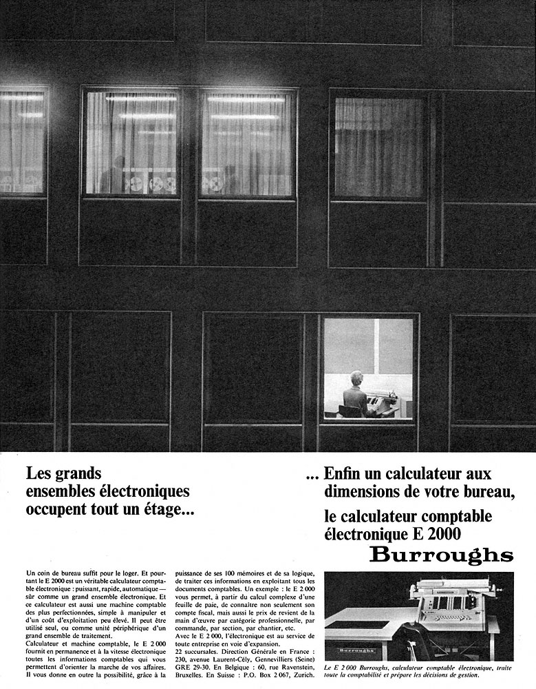 Advert Burroughs 1964