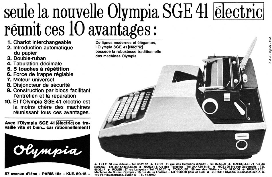 Advert Olympia 1964