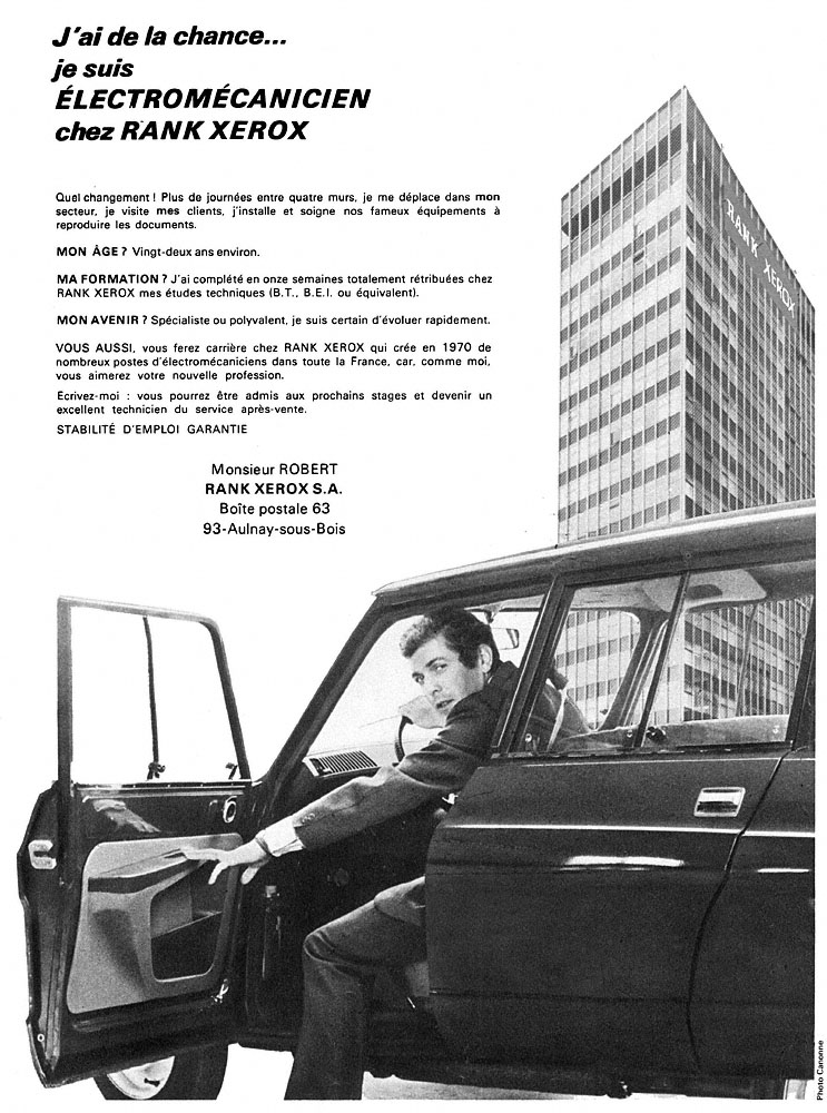 Advert Rank Xerox 1969