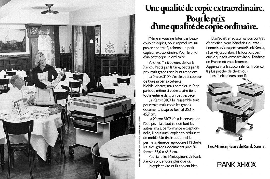 Advert Rank Xerox 1977