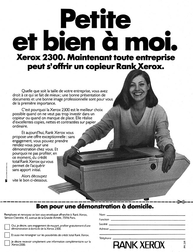 Advert Rank Xerox 1981