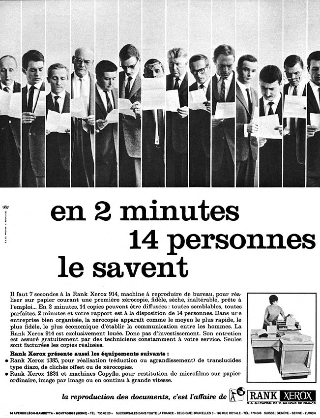 Advert Rank Xerox 1964