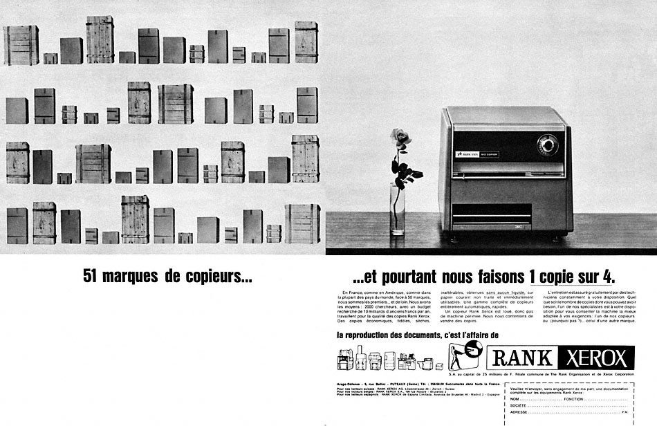 Advert Rank Xerox 1966