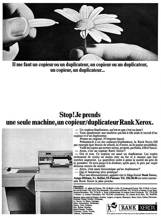 Advert Rank Xerox 1967