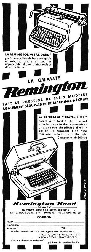 Advert Remington 1957