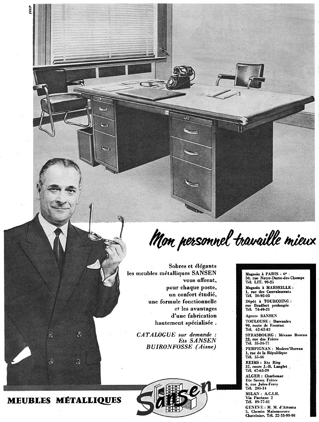 Advert Sansen 1960