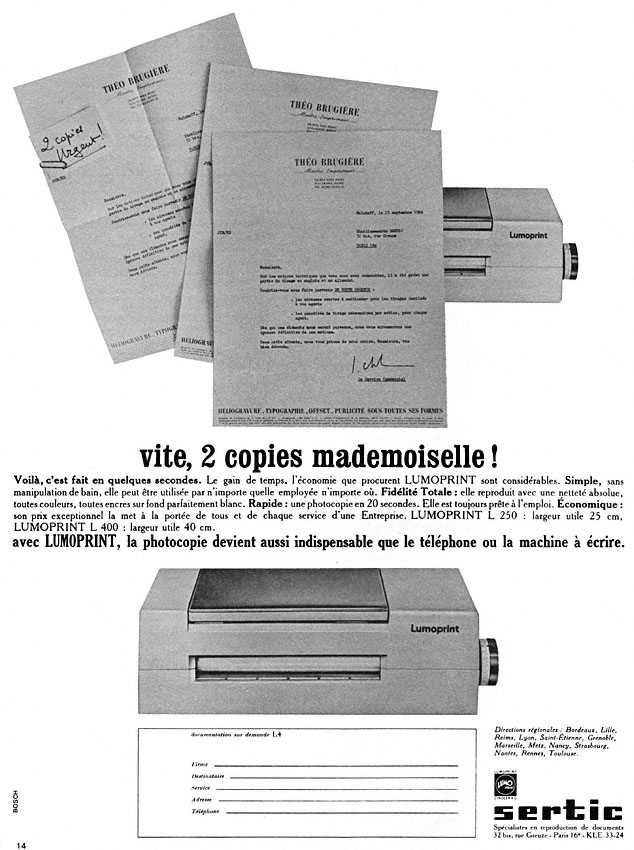 Advert Sertic 1964