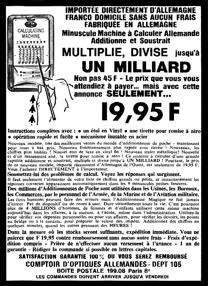 Advert Misc. 1965