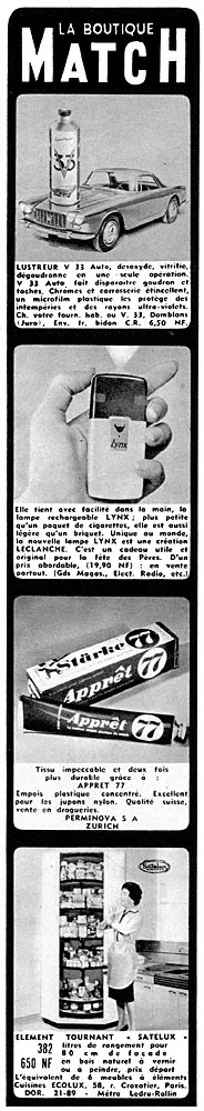 Advert Boutique Match 1960