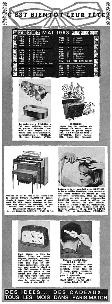 Advert Boutique Match 1963