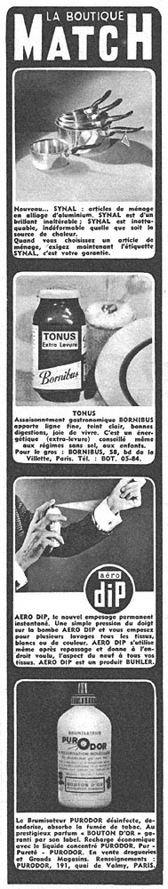 Advert Boutique Match 1963