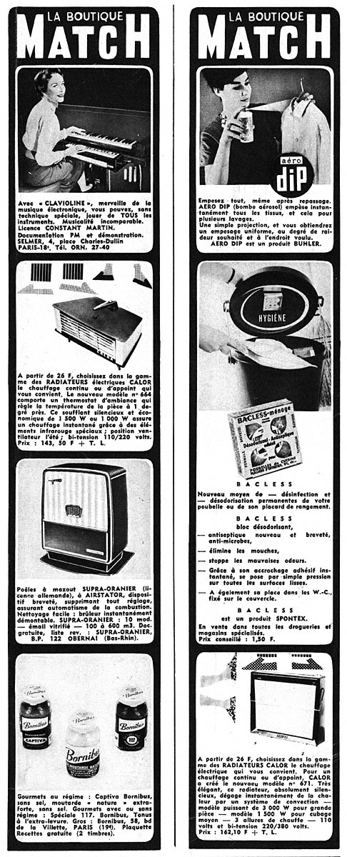 Advert Boutique Match 1963