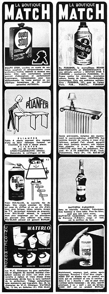 Advert Boutique Match 1965