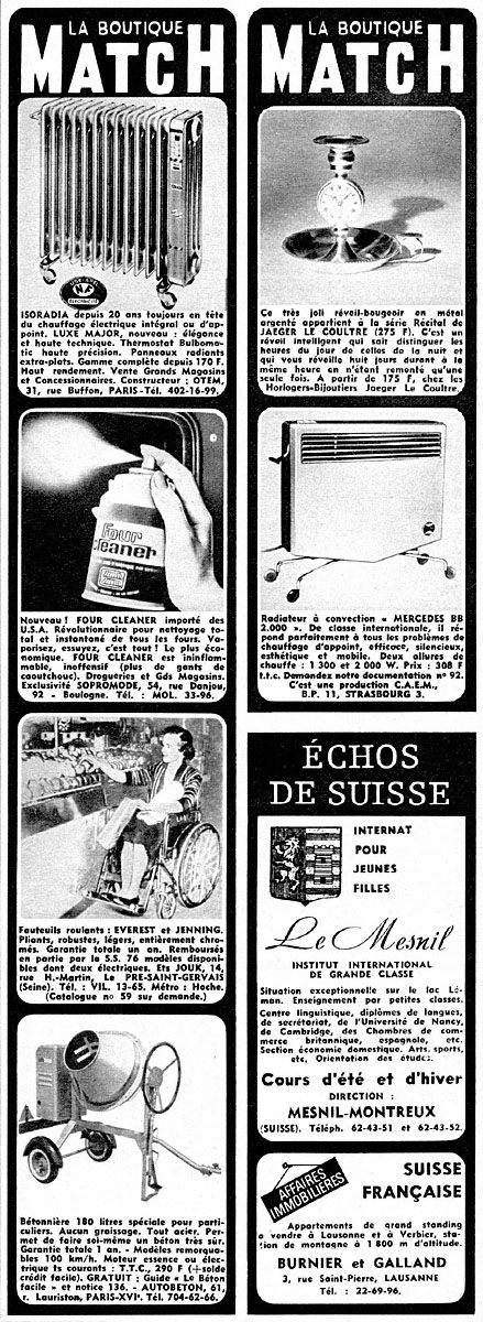 Advert Boutique Match 1966