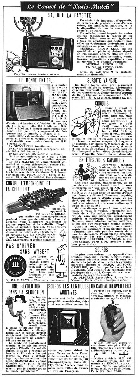Advert Carnets Match 1951