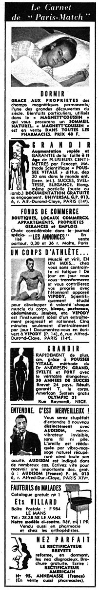 Advert Carnets Match 1967