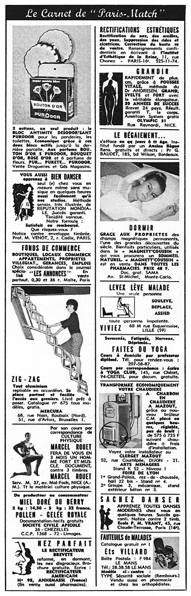 Advert Carnets Match 1967