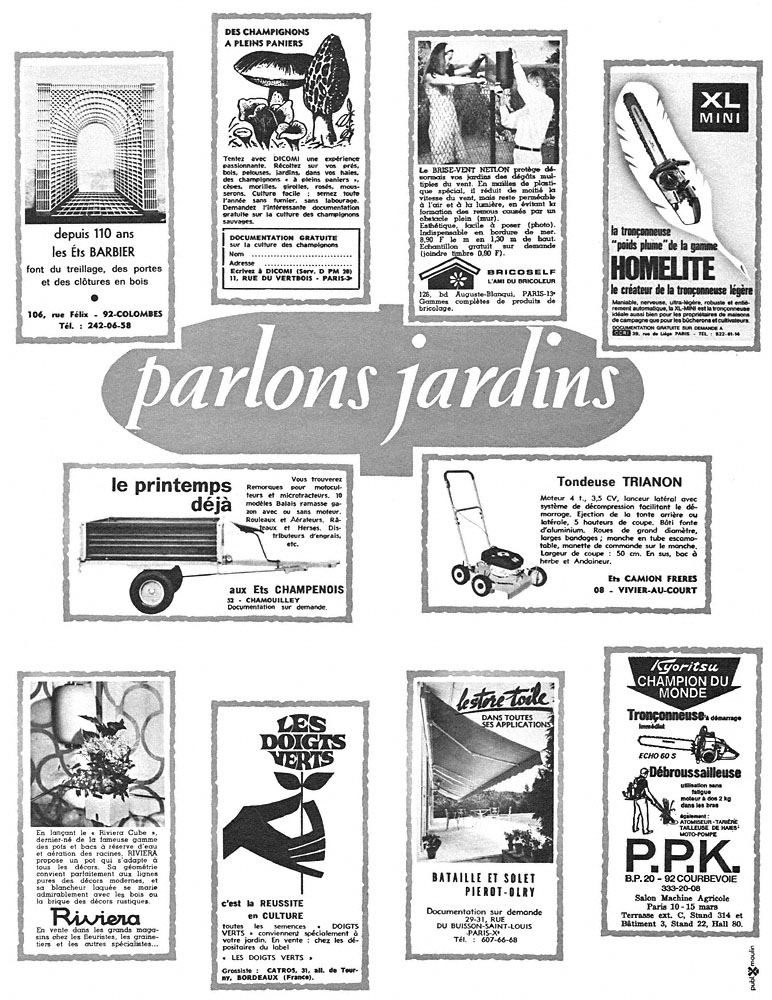 Advert Parlons Jardin 1970