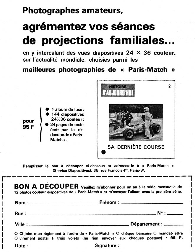 Advert Photos Match 1968