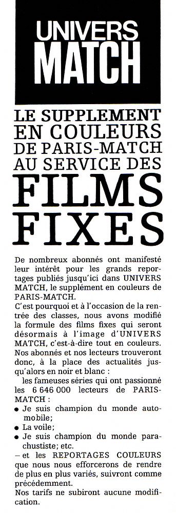 Advert Photos Match 1963