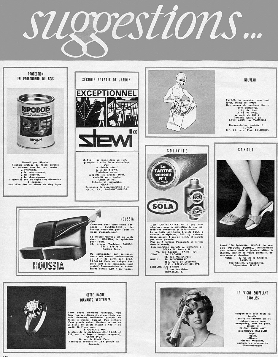 Advert Suggestions 1969